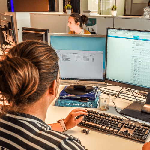 An editor reviewing structured manuscript content on screen